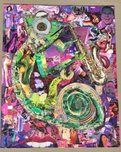 1. Alex Strelkow—The Chameleon 2--Collage on Paper
